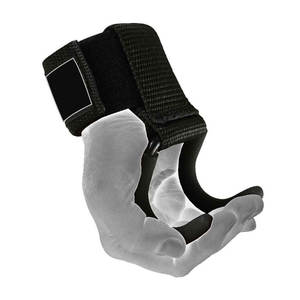 Weightlifting gloves hook <b>barbell</b> assist force wristband grip hook slip fitness Heavy Duty Lifting With <b>Adjustable</b> Wrist Strap - Product Image 3