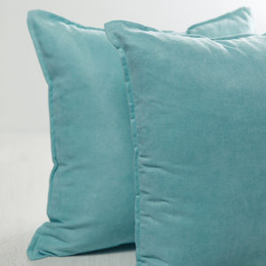 Funda de almohada decorativa, 40x40 cm, color turquesa sólido, de fabricante ruso, diseño de habitación interior - Product Image 6