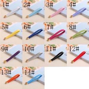 11.5 cm PU glossy color flat leather rope keychain, bell pendant, <b>key</b> <b>ring</b> buckle, <b>bag</b> hanging, car hanging, DIY manual - Product Image 1