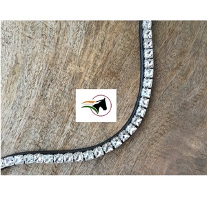 Banda de cejas de cristal de ópalo transparente de 8 mm de moda de lujo para caballos mejor precio con lazo de cinta adhesiva abierta trasera - Product Image 1