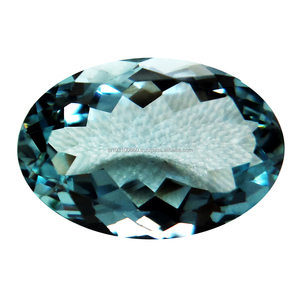 Qualité d'exportation 100% Aigue-marine naturelle à facettes de forme ovale Bijoux faits à la main Pierres précieuses disponibles dans toutes les tailles à des prix de gros OEM - Product Image 1