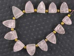 พลอยควอตซ์กุหลาบธรรมชาติ13ชิ้น,ทำด้วยมือรูปทรงมาร์คีส์กึ่งหยาบไม่ผ่านการอบผิว - Product Image 2