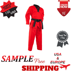 Uniforme de Taekwondo de buena calidad, traje de taekwondo personalizado, barato, venta al por mayor, Dobok de tela - Product Image 6