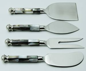 Best Cutlery Product Stainless Steel & White MOP Handle Tableware <b>Cheese</b> <b>Knife</b> <b>Set</b> <b>of</b> 4 Kitchen Tool - Product Image 4