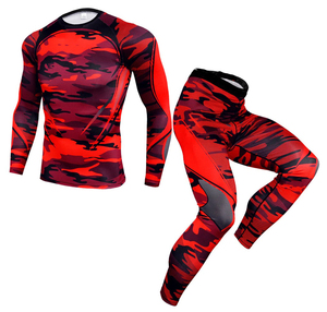 Camiseta de Compresión Deportiva de Alta Calidad para Hombre y Leggings de Yoga, Spandex/Poliéster Sólido, Elástico en Cuatro Direcciones, Secado Rápido - Product Image 1