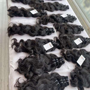 Mechones de cabello Remy sin procesar, extensiones de cabello humano virgen peruano sin procesar con cutícula, venta al por mayor - Product Image 3