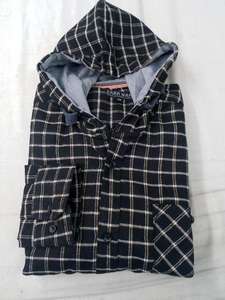 Lote de ropa de Bangladesh con etiquetas de marca, camisas de manga larga con botones y capucha a cuadros para hombre, ropa de abrigo, camisas de viaje - Product Image 6