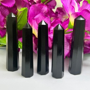 TOUR À CRAYONS TOURMALINE NOIRE NATURELLE TOUR JUMBO EN CRISTAL DE QUALITÉ SUPÉRIEURE en POINTS D'OBÉLISQUE DE STYLE FENG SHUI - Product Image 1