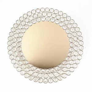 Assiette de chargeur de vaisselle de qualité de luxe vente chaude forme ronde cristal Design bordure assiette de chargeur fantaisie décorative - Product Image 1