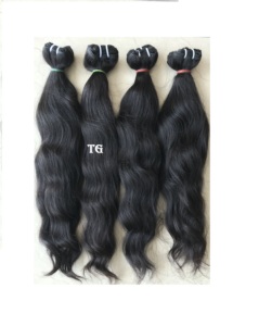 Soft <b>Silky</b> 24 Inch Wavy Brazilian Cuticle Aligned Unprocessed Raw Donner Machine Weft Human Hair Extensions Raw Unprocessed - Product Image 5
