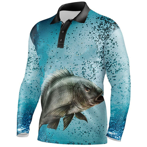 Camisa de manga larga de pesca para hombre, ropa de camuflaje personalizada con impresión por sublimación, ligera - Product Image 1