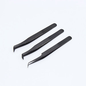 Pointed Tip Tweezers Customized Label Nano Grip German Stainless Steel Strong Fiber Grip Tweezers With Custom Packing - Product Image 2