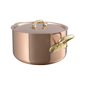 Bouton et poignées en laiton finition polie et brillante martelée, ustensiles de cuisine en cuivre pur avec couvercle - Product Image 4