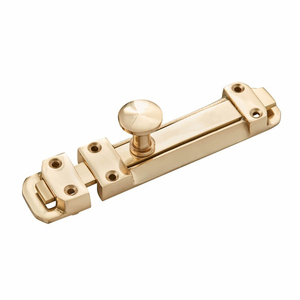 Perno de puerta de dirección lateral, acabado de latón, 100mm, Hardware de puerta para compradores a granel genuinos al menos precio - Product Image 1