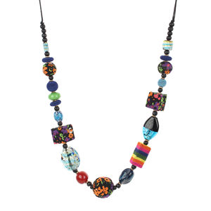 สร้อยคอลูกปัดเปลือกหอยหลากสีทำด้วยมือคุณภาพสูงเครื่องประดับศาสนาเลียนแบบสีสำหรับงานแต่งงานตรงอินเดีย - Product Image 3