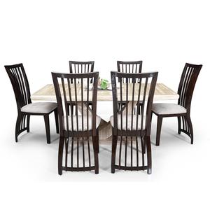 Ensemble de salle à manger design moderne Greta 1 + 6 pièces - Product Image 2