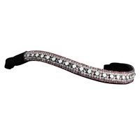 Bandeau de tête décoratif en cuir pour l'équitation avec couleur et logo personnalisables
