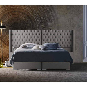 Ensemble de lit de chambre d'hôtel en bois massif moderne avec matelas - Tailles et couleurs personnalisables pour appartement et atelier - Origine turque - Product Image 1