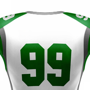 Maillots de football américain pour fans à faible MOQ et prix abordable, impression par sublimation personnalisée, tissu en maille, manches courtes, respirants, pour l'été - Product Image 5