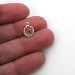 Small Size 925 Sterling <b>Silver</b> <b>Charms</b> Shape Crystal Connectors <b>for</b> DIY Minimalist White Jewelry Making Pendant <b>Bracelet</b> - Product Image 2