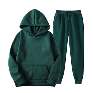 Conjunto de sudadera con capucha de manga larga para hombre y mujer, ropa deportiva informal con capucha para gimnasio, chándal personalizado, 2 uds. - Product Image 6