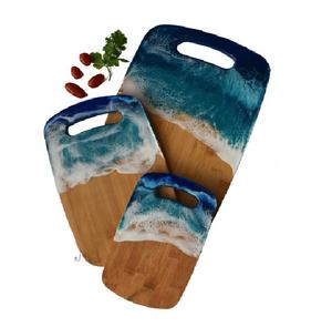 Planche en bois d'acacia au fromage, accessoire de fabrication en résine émaillé - Product Image 5