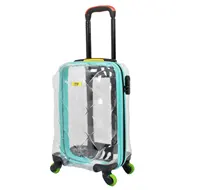 מזוודות שקיות סגנון חדש תוצרת טורקיה שקוף מזוודת מזוודות 8 גלגל ספינר נסיעות עגלת ערכות מטען שקיות מחשב