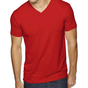 เสื้อยืดผู้ชายคอวีลำลองออกกำลังกายในฤดูร้อนผ้าฝ้าย100% แห้งเร็วแขนสั้นสีพื้น - Product Image 5