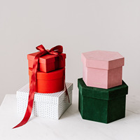 Boîtes cadeaux en papier d'art rondes et carrées orange avec laminage brillant/mat, gaufrage, faites à la main