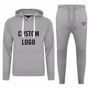 Ensemble de survêtement en jersey tricoté uni pour homme, haute qualité, 100% coton, couleur personnalisée, vêtements de sport avec logo personnalisé - Product Image 5
