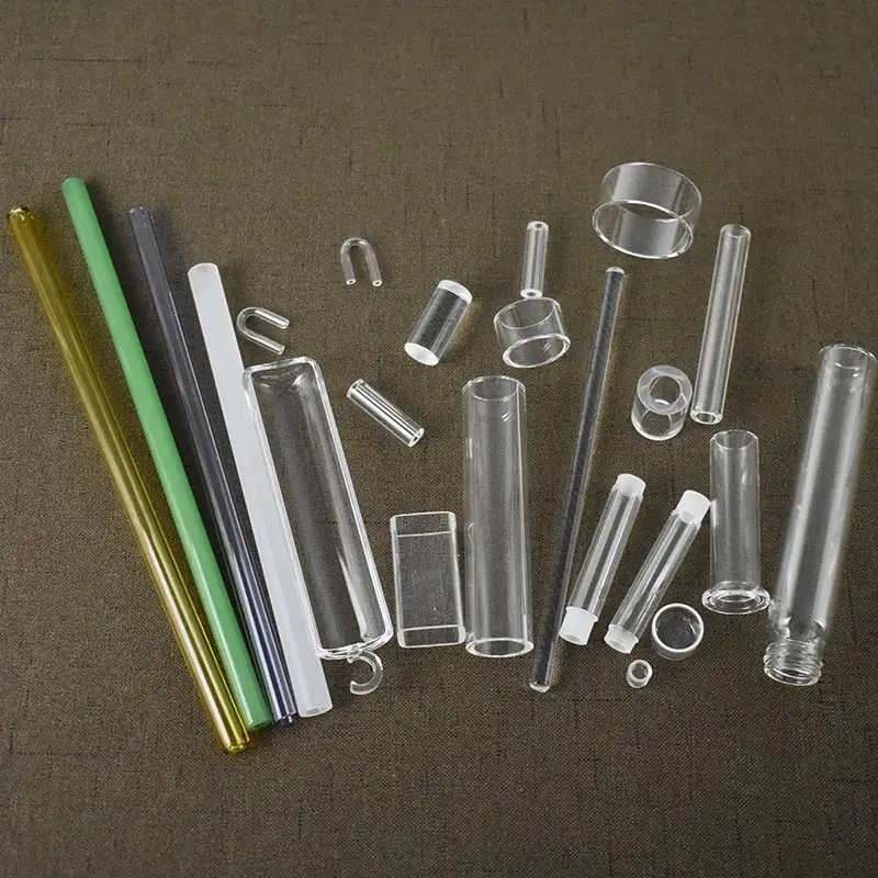 Custom Colored Shaped 3.3 Borosilicate Glass Tube Large And Small Diameter Glass Tube Light Use