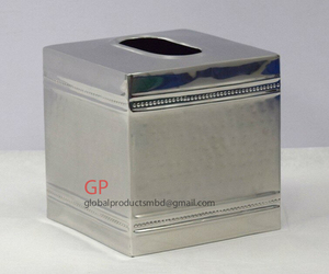 Caja de pañuelos metálica al por mayor para el hogar - Product Image 2