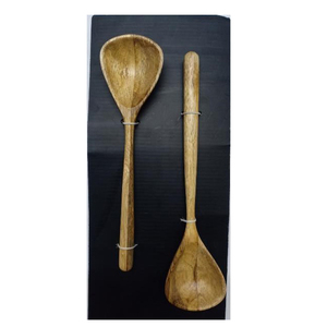 Accesorios de cocina de diseñador Cuchara de madera natural Cuchara de sopa de madera para mezclar y servir sopa Cuchara Juego de cubiertos de madera - Product Image 6