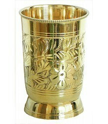 Trend Selling Brass Water <b>Glass</b> Drinking Tumbler with Embossed Design for Drinking Serving Water Ayurved Handmade Kitchen Ware - Product Image 4