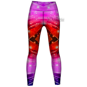 Women Sublimation Printed Dry Fit Anti-Bacterial Eco-Friendly Spandex/Polyester Fitness Leggings - Product Image 3