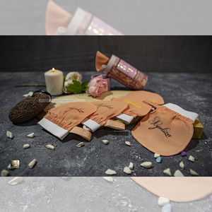 Gants exfoliants en éponge de soie turque Mitaines pour le visage 100% soie de mûrier brut écologique longue poignée personnalisable doux - Product Image 6