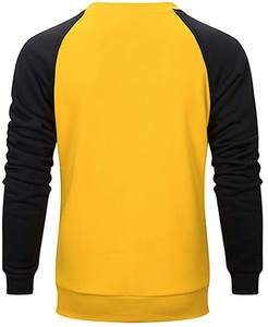 Homme Couleur Contrastée Décontracté À Col Rond Pull Sweat - Product Image 2