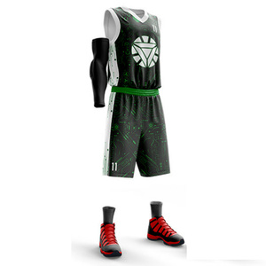 Uniforme de basket-ball personnalisé, vente en gros de tissu maille respirant et réversible avec impression par Sublimation - Product Image 5