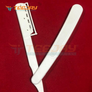 Maquinilla de afeitar de barbero, de plástico plegable maquinilla de afeitar, desechable, de corte recto, para salón, uso único, el mejor rendimiento - Product Image 3
