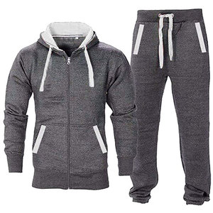 Custom Logo Blank Pullover Mens Sweat suit with <b>Hoodie</b> Cotton <b>Plain</b> Slim Fit Jogging Track Suits Men Sports ActiveWear Wholesale - Product Image 5