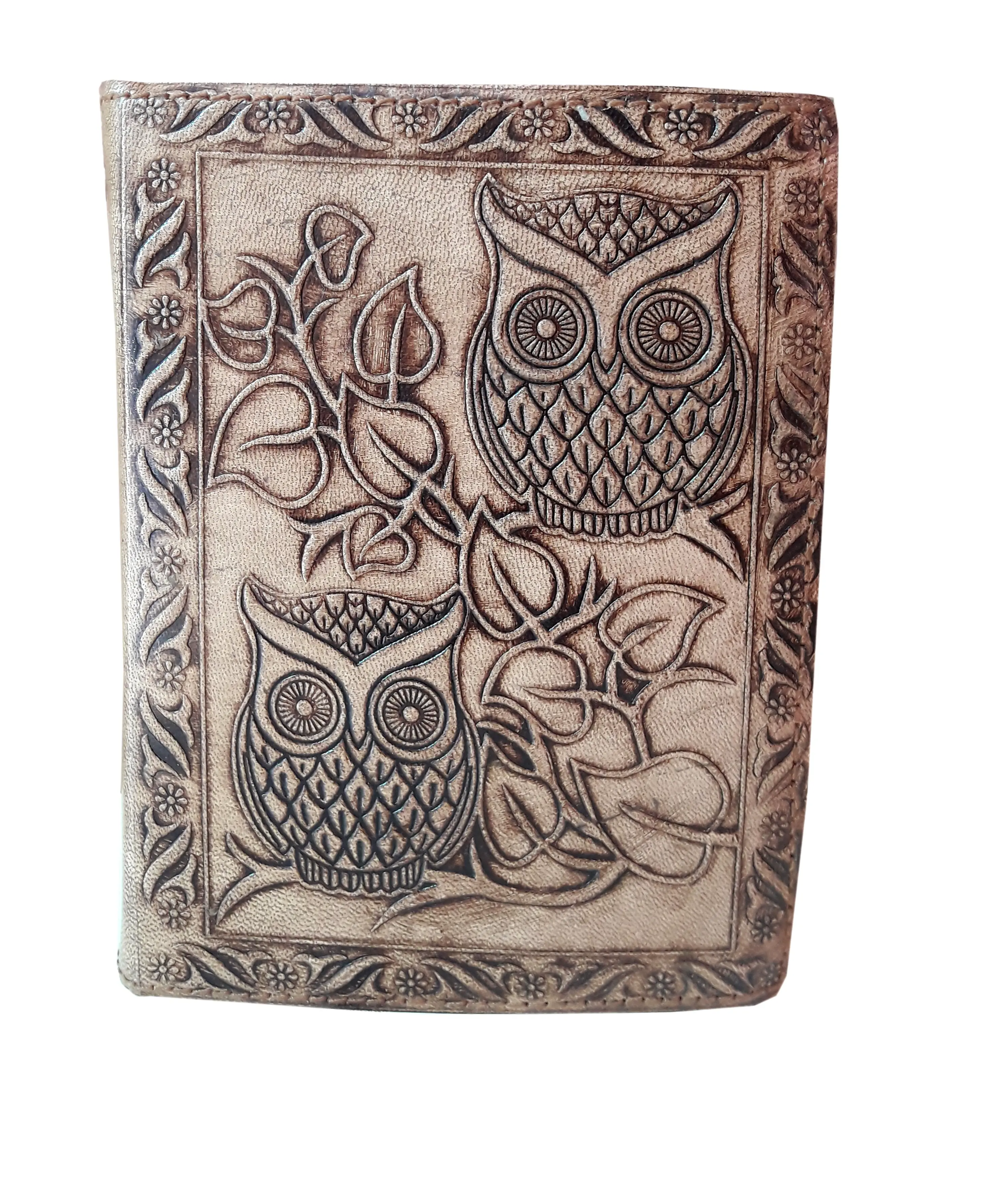 Journal en cuir gaufré de hibou, planificateur personnel en relief de meilleure qualité, Journal en cuir Design de hibou pour le bureau et les écoles