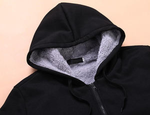 Sweat-shirts à capuche unisexes pour hommes de haute qualité, à fermeture éclair, imperméables, respirants, en molleton de coton, personnalisables, vente en gros d'usine - Product Image 4