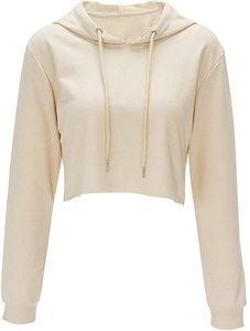 Sweat-shirt en coton pour femmes, vêtement de sport, molletonné, confortable, manches longues, sweat à capuche, pour la course - Product Image 3