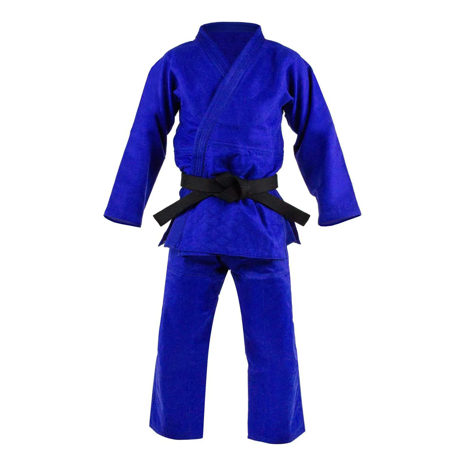 blue judo gi custom made martial arts uniforms with embroidery and patches