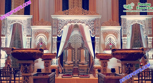 Scène de mariage moderne blanche à Calgary, personnalisable, abordable, pliable, légère, prix, configurations de scène de mariage, événements au Royaume-Uni - Product Image 2