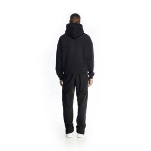 Haute qualité 380gsm surdimensionné sweat à capuche décontracté hommes Vintage coupe ample imprimé lavé dégradé épaissi polaire sweat à capuche de base - Product Image 6