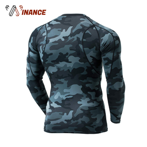 Custom Long Sleeve Camo Sublimated MMA <b>Rashguard</b> & Spandex Fabric Surfing Surfwear for Adults with Custom Logo - Product Image 4