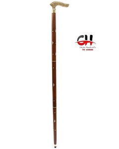 Caña plegable de madera para caminar para hombres y mujeres, bastón de 36 pulgadas con mango de latón sólido, artesanía de Calvino, CHWS26 - Product Image 2