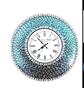 Horloge murale de luxe en mosaïque, miroir en verre, décoration de la maison, qualité supérieure - Product Image 3