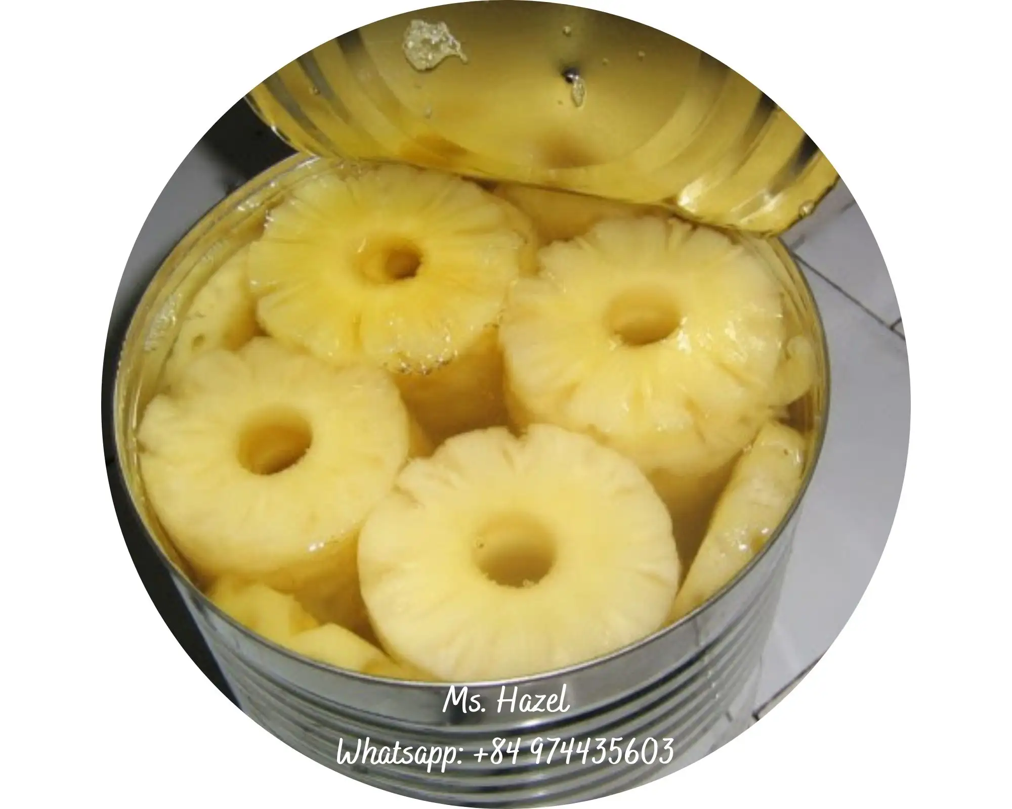 Less Sugar Canned Pineapple Slices Made By 100% Fresh Pineapple/OEM Can Pineapples Tidbits Pizza/ Mr.Leo +84 965 467 267